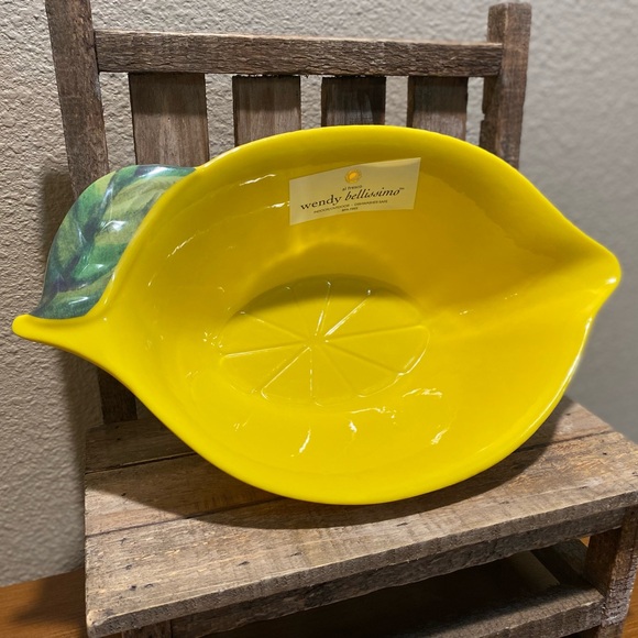 Lemon Serving Bowl, Melamine Lemon Shaped Serving Bowl, Lemon Bowl, Lemon Decor - Picture 2 of 13